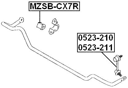 MZSB-CX7R - REAR STABILIZER BAR BUSH D18