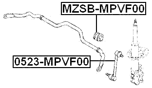 MZSB-MPVF00 - FRONT STABILIZER BAR BUSH D18