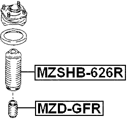 MZSHB-626R - REAR SHOCK ABSORBER BOOT