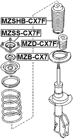 MZSHB-CX7F - FRONT SHOCK ABSORBER BOOT