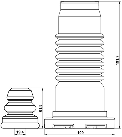 MZSHB-GGF-KIT - BOOT WITH JOUNCE BUMPER FRONT SHOCK ABSORBER KIT