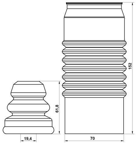 MZSHB-GYF-KIT - BOOT WITH JOUNCE BUMPER FRONT SHOCK ABSORBER KIT