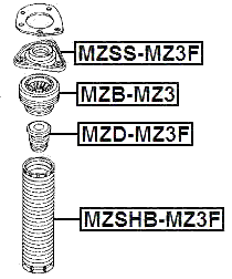 MZSHB-MZ3F - FRONT SHOCK ABSORBER BOOT