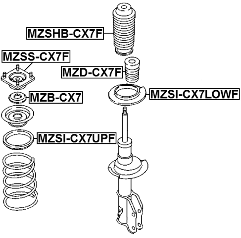 MZSI-CX7LOWF - FRONT SPRING LOWER SEAT