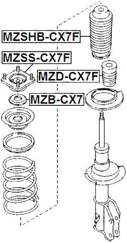 MZSS-CX7F - FRONT SHOCK ABSORBER MOUNTING