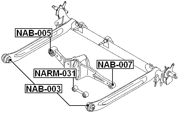 NAB-007 - REAR ARM BUSHING