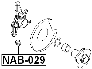 NAB-029 - REAR KNUCKLE LOWER BUSHING