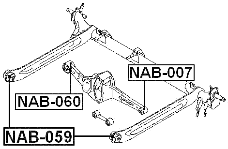 NAB-059 - REAR CROSSMEMBER BUSHING