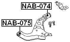NAB-075 - FRONT BUSHING, FRONT CONTROL ARM