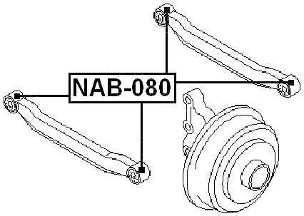 NAB-080 - BUSHING, REAR TRANSVERSE ARM