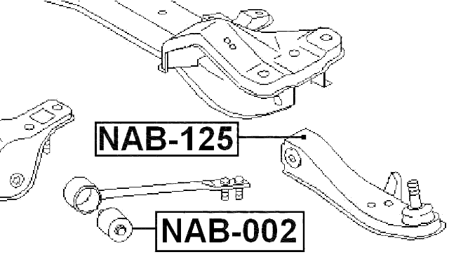 NAB-125 - FRONT ARM BUSHING