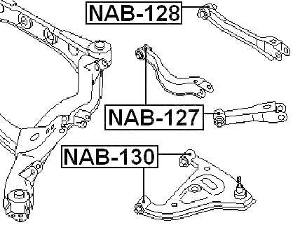 NAB-128 - REAR ARM BUSHING