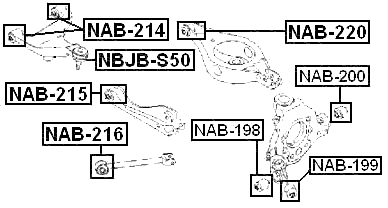 NAB-220 - REAR ROD BUSHING