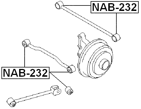 NAB-232 - REAR TRANSVERSE ROD BUSHING