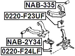 NAB-335 - FRONT ARM BUSHING