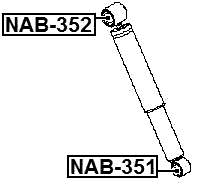 NAB-352 - BUSHING, REAR SHOCK ABSORBER