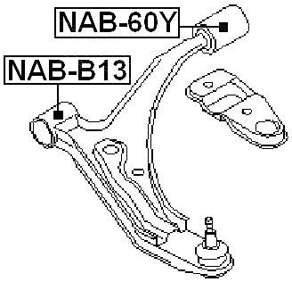 NAB-B13 - FRONT BUSHING, FRONT CONTROL ARM