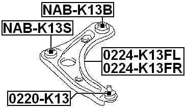 NAB-K13B - REAR BUSHING, FRONT CONTROL ARM