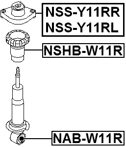 NAB-W11R - BUSHING, REAR SHOCK ABSORBER