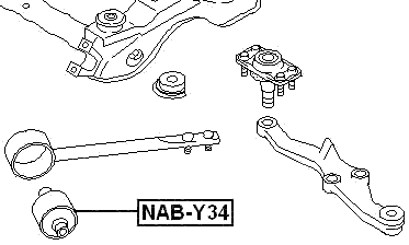 NAB-Y34 - FRONT TORSION BAR BUSHING (HYDRO)