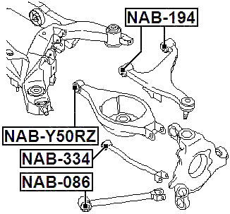 NAB-Y50RZ - REAR ARM BUSHING