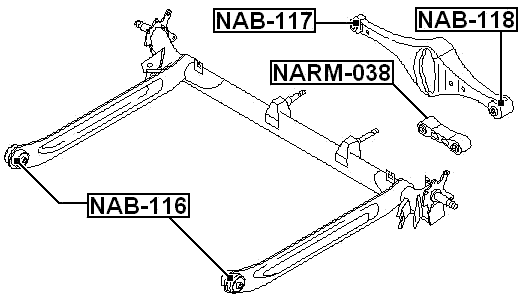 NARM-038 - REAR UPPER TRANSVERSE LINK