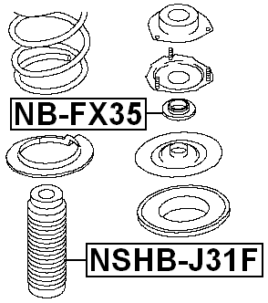NB-FX35 - FRONT SHOCK ABSORBER BEARING