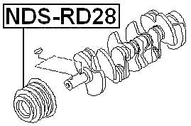 NDS-RD28 - CRANKSHAFT PULLEY RD28