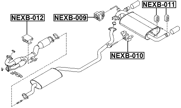NEXB-009 - EXHAUST PIPE MOUNTING BRACKET