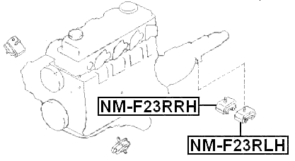 NM-F23RLH - REAR ENGINE MOUNT LH