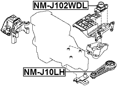 NM-J102WDL - TRANSMISSION MOUNT