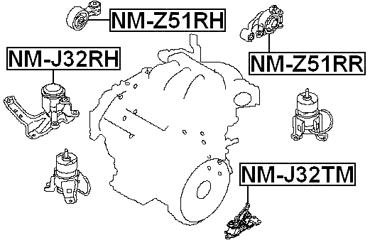 NM-J32TM - TRANSMISSION MOUNT AT