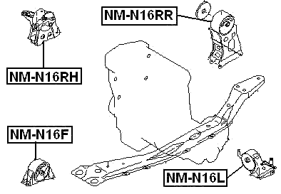 NM-N16F - FRONT ENGINE MOUNT