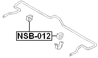NSB-012 - FRONT STABILIZER BAR BUSH D25.5