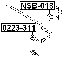 NSB-018 - REAR STABILIZER BAR BUSH D18