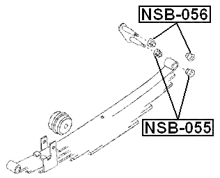 NSB-056 - REAR LEAF SPRING BUSHING REAR