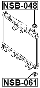 NSB-061 - MOUNT RUBBER RADIATOR