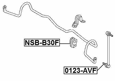NSB-B30F - FRONT STABILIZER BAR BUSH D24