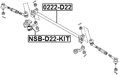 NSB-D22-KIT - BUSHING IDLER ARM KIT