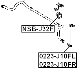 NSB-J32F - FRONT STABILIZER BAR BUSH POLYURETHANE D24