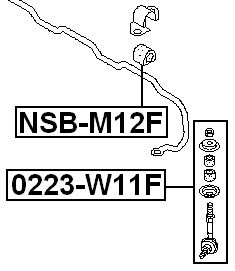 NSB-M12F - FRONT STABILIZER BAR BUSH D21