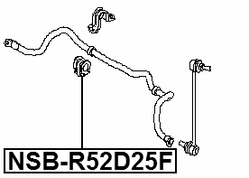 NSB-R52D25F - FRONT STABILIZER BAR BUSH D25