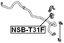 NSB-T31F - FRONT STABILIZER BAR BUSH D22
