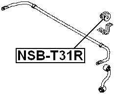 NSB-T31R - REAR STABILIZER BAR BUSH D15