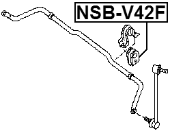 NSB-V42F - FRONT STABILIZER BAR BUSH D23