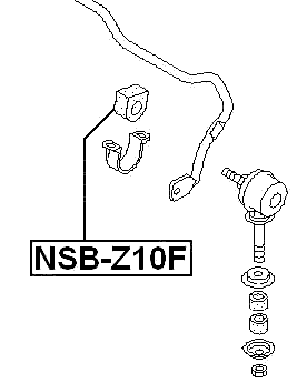 NSB-Z10F - FRONT STABILIZER BAR BUSH D26
