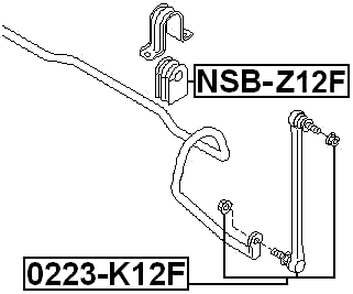 NSB-Z12F - FRONT STABILIZER BAR BUSH D20