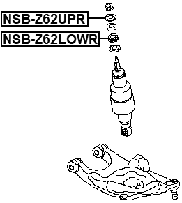 NSB-Z62LOWR - REAR SHOCK ABSORBER BUSHING