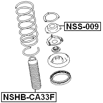 NSHB-CA33F - FRONT SHOCK ABSORBER BOOT