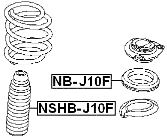 NSHB-J10F - FRONT SHOCK ABSORBER BOOT